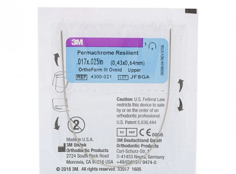 Дуга стальная Unitek Permachrome Resilient .018  НЧ  ФIII 3М